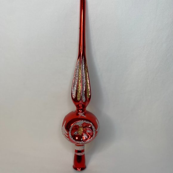 Vintage Christmas Classics Tree Topper European Hand Decorated Glass Ornament - Picture 6 of 11